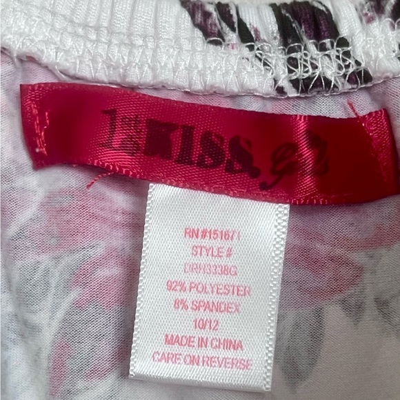 Lilas & Lace White Burgundy Floral Hi Low Romper Size 10 12 - Picture 2 of 4